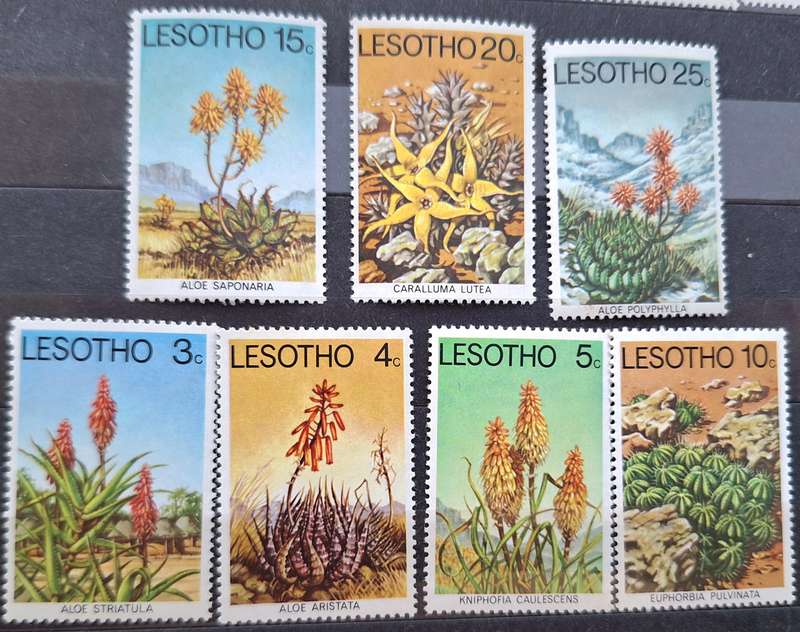 Lesotho 1977 Aloes and Succulents Set of 7 Mint stamps