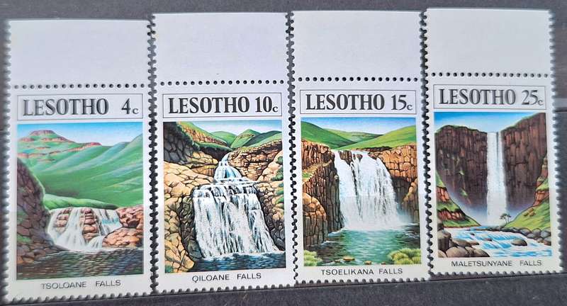 Lesotho 1978 Waterfalls Set of 4 Mint stamps