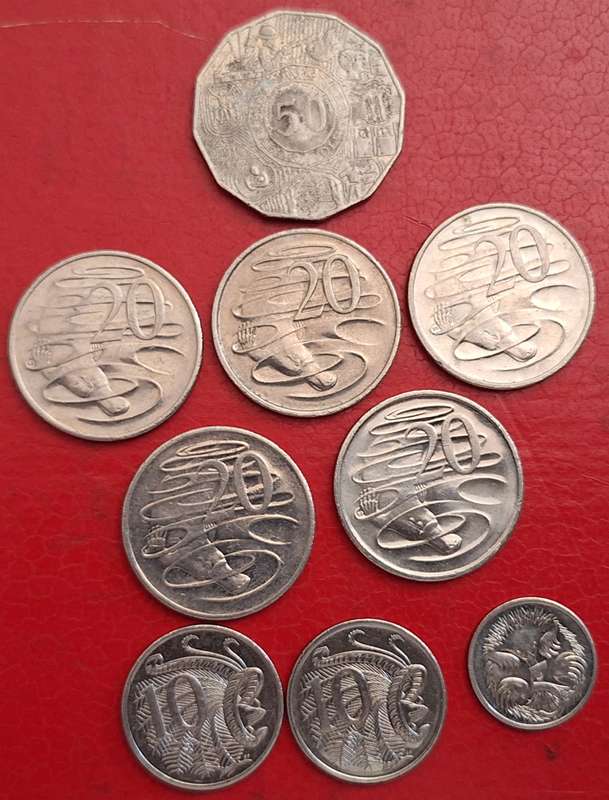 Australia 2000-2017 Mixed Lot 9 coins 50c - 5c Copper-nickel