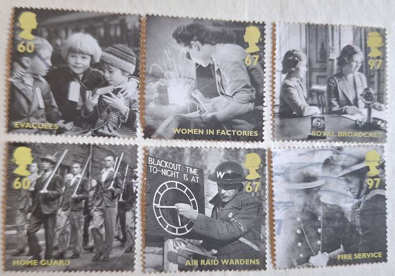 GB  2010 Britain Alone (Second World War) 6 Used stamps from Set of 8 stamps