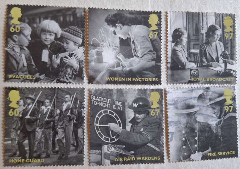 GB  2010 Britain Alone (Second World War) 6 Used stamps from Set of 8 stamps