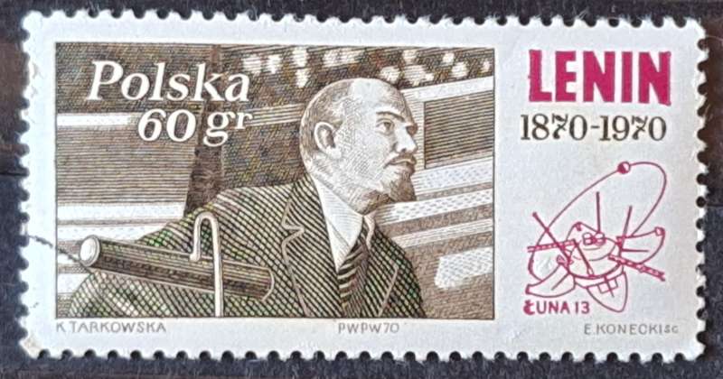 Poland 1970 Communist Leader Lenin 100 Anniversary 1 Cancelled stamp