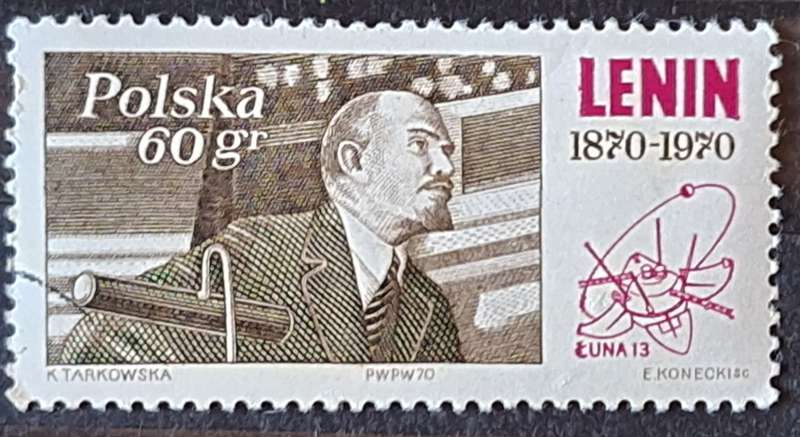 Poland 1970 Communist Leader Lenin 100 Anniversary 1 Cancelled stamp