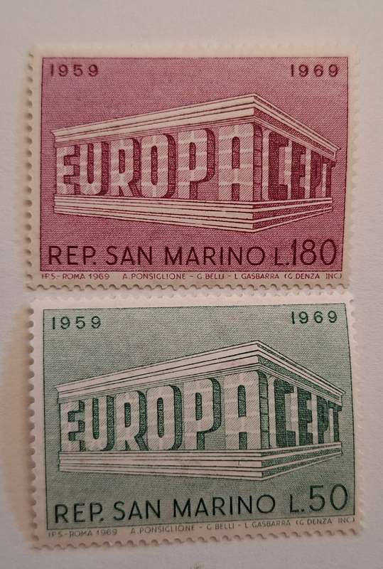 San Marino 1969 Europa Set of 2 Mint stamps