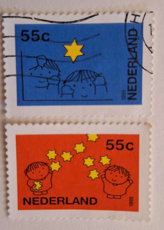 Netherlands 1995 Christmas Set of 2 Used stamps