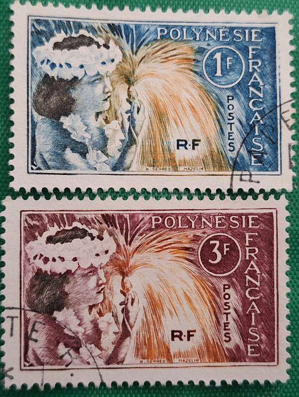 French Polynesia 1964 Performance Art Dance 2 Used Hinged stamps