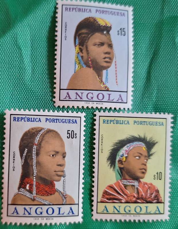 Angola 1961 Traditional Headdress 3 Mint stamps