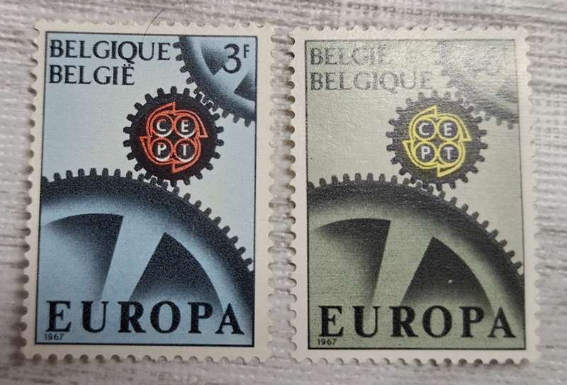 Belgium 1967 Europa CEPT Set of 2 Mint stamps