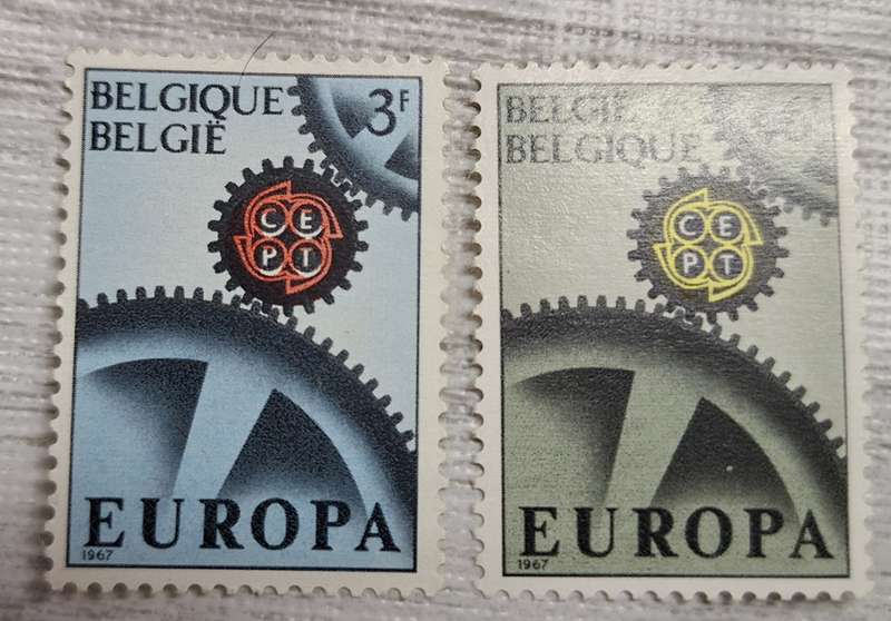 Belgium 1967 Europa CEPT Set of 2 Mint stamps