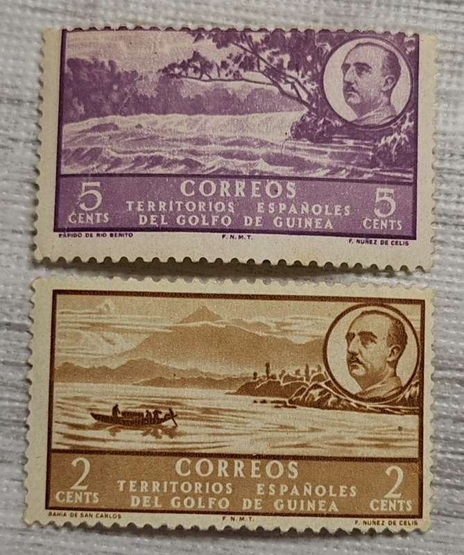 Spanish Guinea 1949 2 Unused Hinged stamps