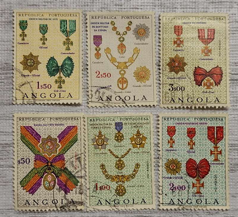 Angola 1967 Medals 6 Used Hinged stamps