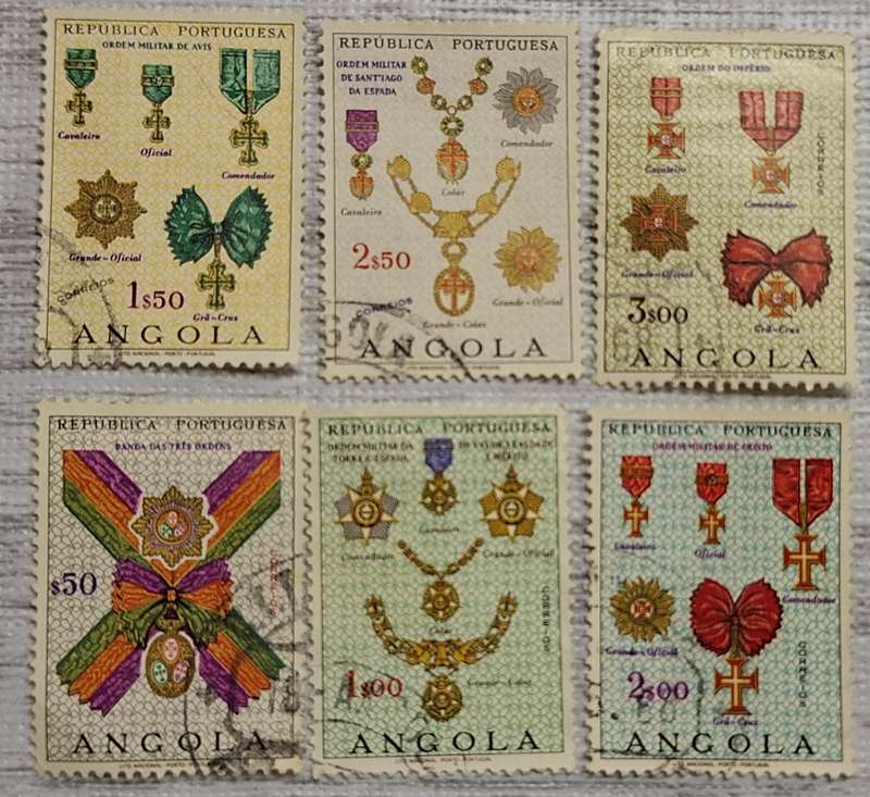 Angola 1967 Medals 6 Used Hinged stamps