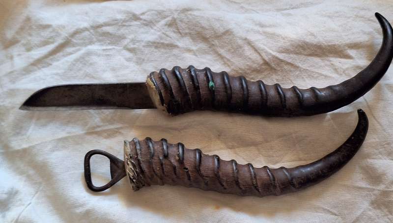 Horn Handle Knife and Bottle Opener