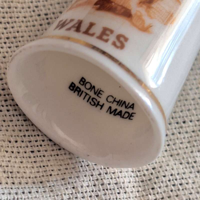 Thimble Bone China British Made Wales