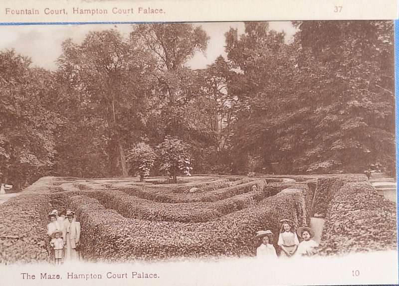 12 Vintage Sepia Post Cards of Hampton Court Palace