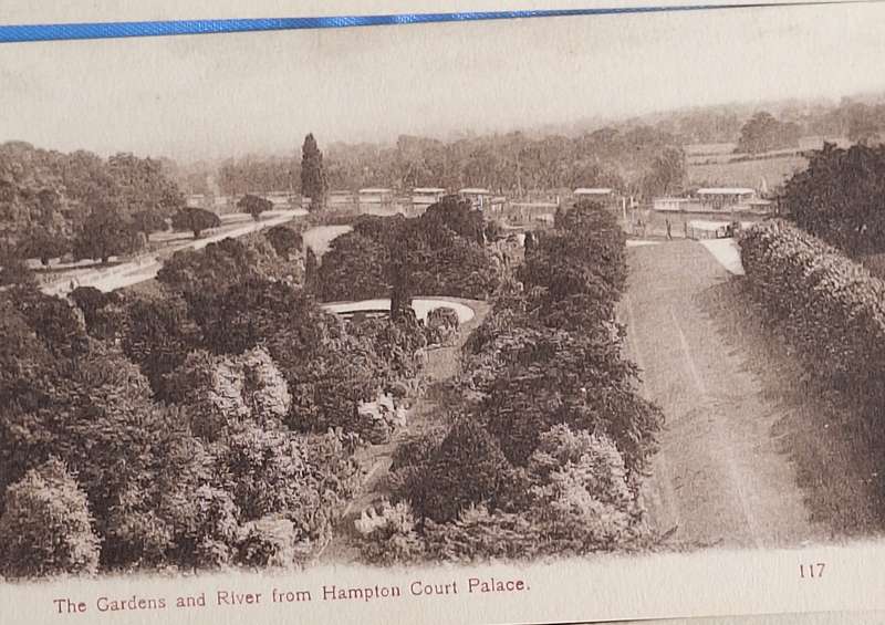 12 Vintage Sepia Post Cards of Hampton Court Palace