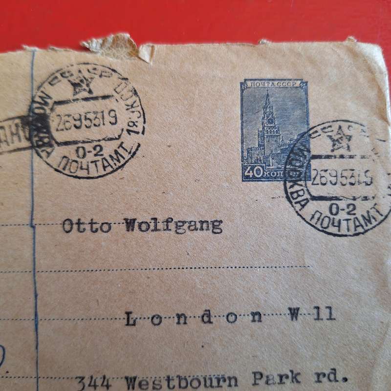 Postal Stationery Preprinted Russia Envelope 1953 Posted to London