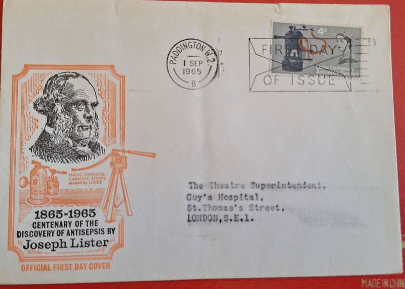 GB 1965 Joseph Lister Centenary FDC Paddington