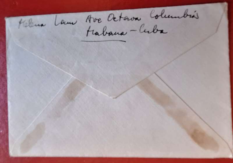 Airmail Envelope Posted 1947 Posted from Cuba to London