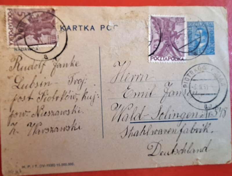 Post Card 1931 Posted from Poland to Germany