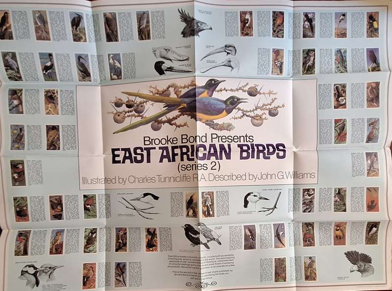 Brooke Bond Tea 1970s Promotional Poster: East African Birds Picture Cards