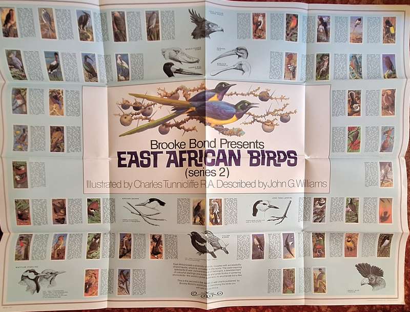 Brooke Bond Tea 1970s Promotional Poster: East African Birds Picture Cards