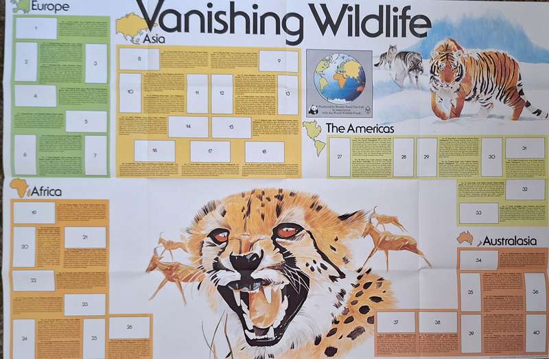 Brooke Bond Oxo 1980s Poster without Cards:  Vanishing Wildlife