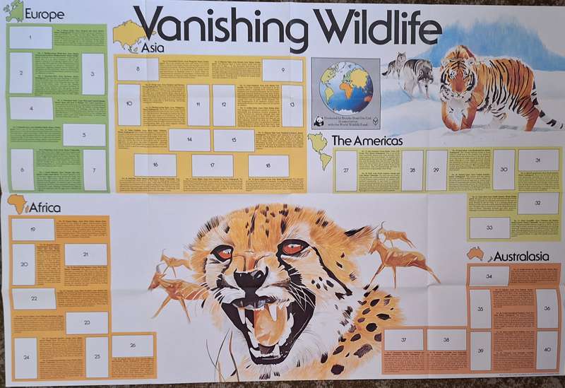 Brooke Bond Oxo 1980s Poster without Cards:  Vanishing Wildlife