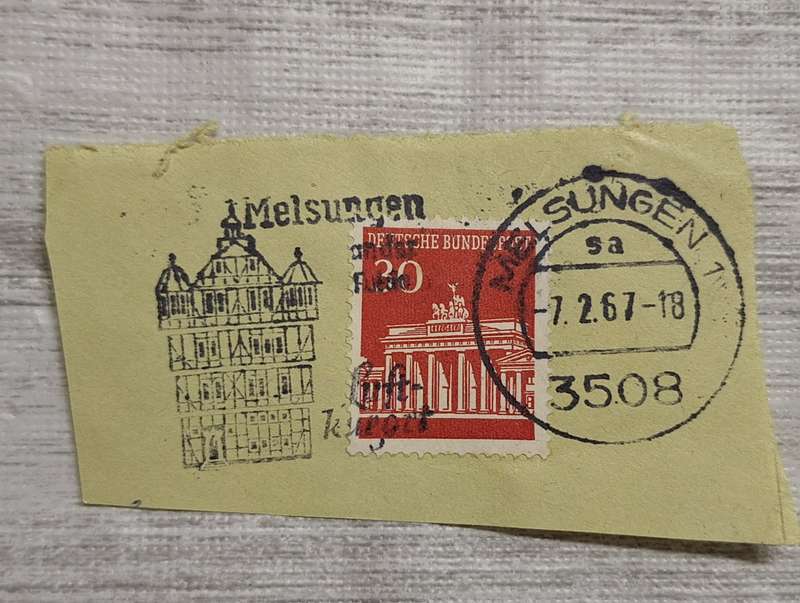 Germany 1967 Melsungen Post mark