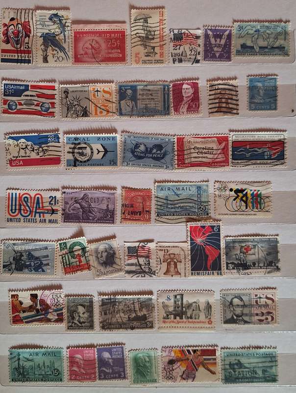 USA Mixed Lot of 41 Used stamps some Hinged.
