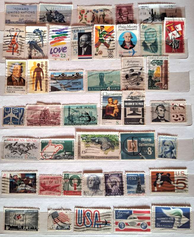 USA - Mixed Lot of 42 Used stamps