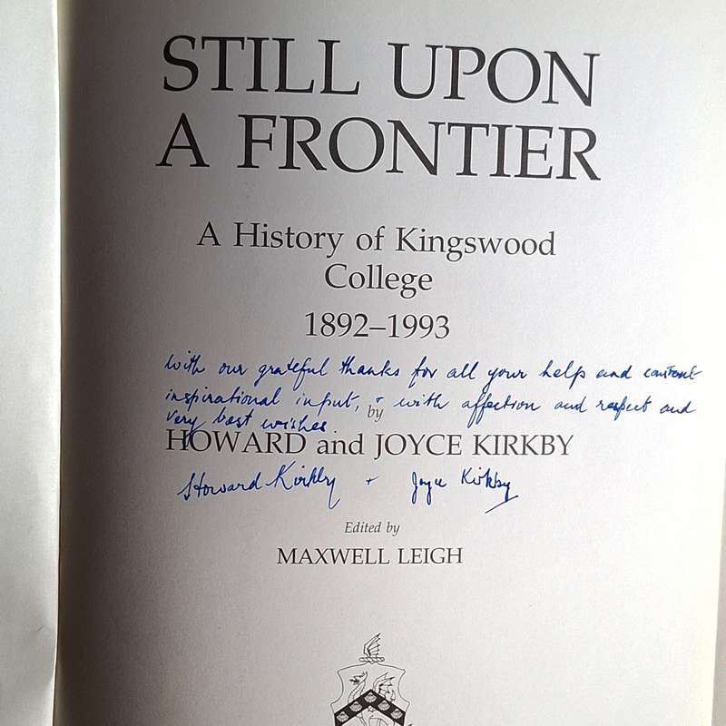 Still Upon a Frontier by Howard & Joyce Kirkby Hardcover SIGNED BY BOTH AUTHORS