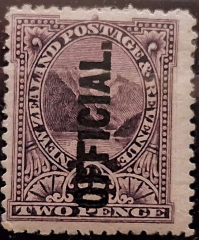 New Zealand 1900 2d Pembroke Official  1 Mint Hinged stamp
