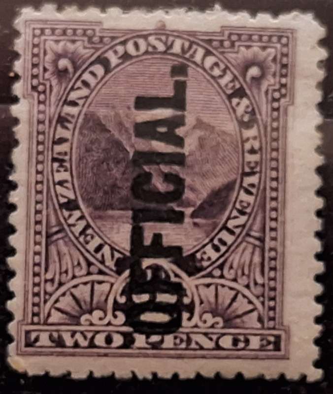 New Zealand 1900 2d Pembroke Official  1 Mint Hinged stamp