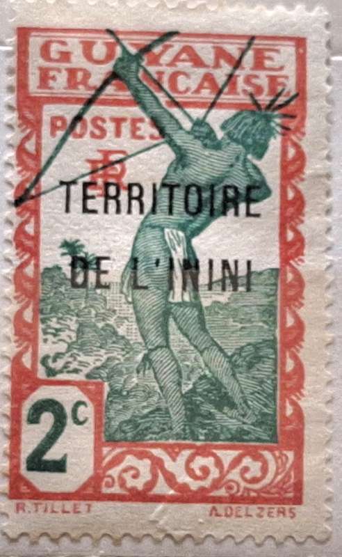 Inini 1932-40 French Guiana Optd. TERRITOIRE DE LININI 1 Mint stamp