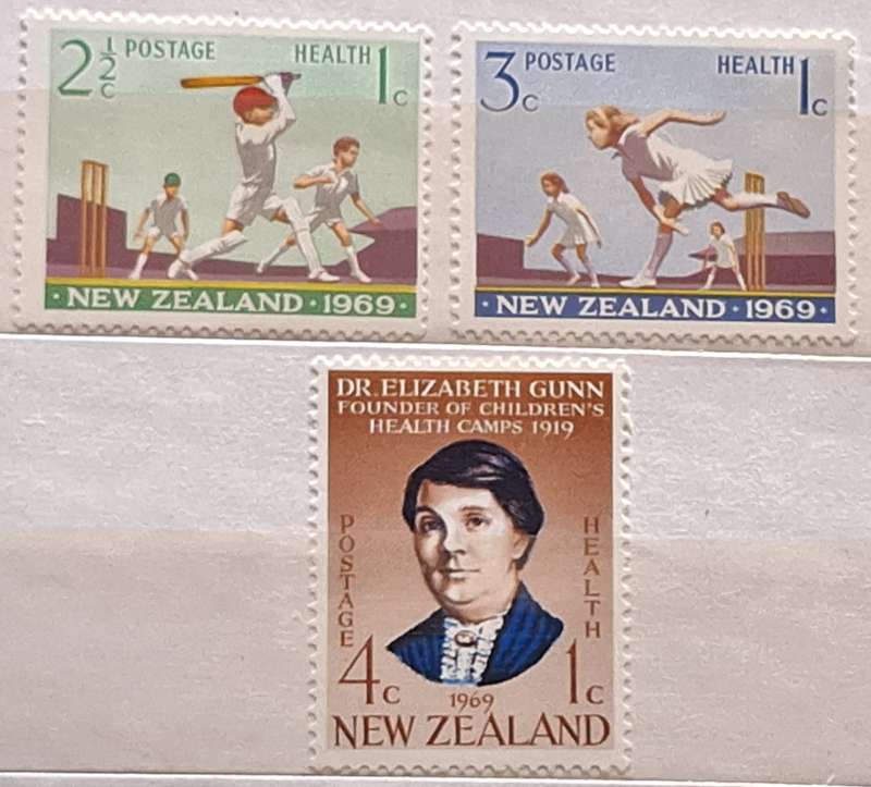 New Zealand 1969 Health Issue Set of 3 Mint stamps