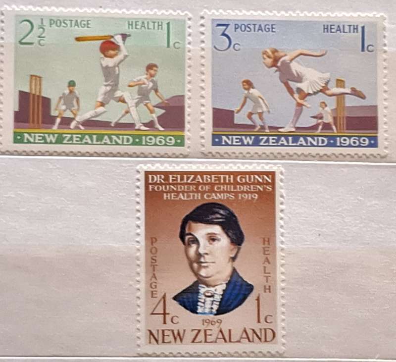 New Zealand 1969 Health Issue Set of 3 Mint stamps