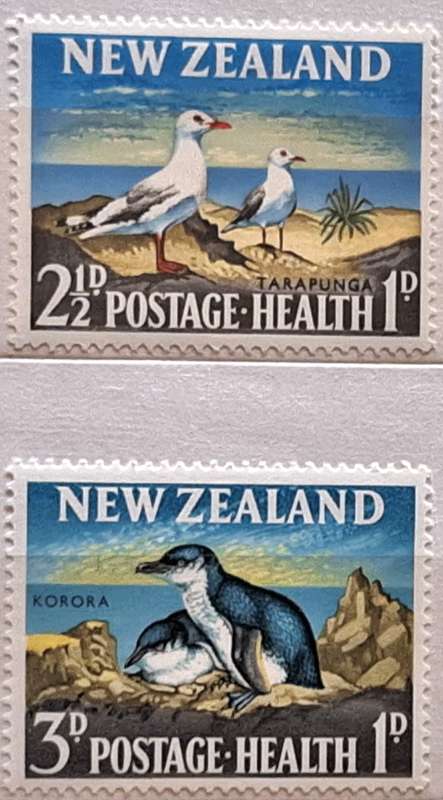 New Zealand 1964 Health Issue Birds Set of 2 Unused Hinged stamps