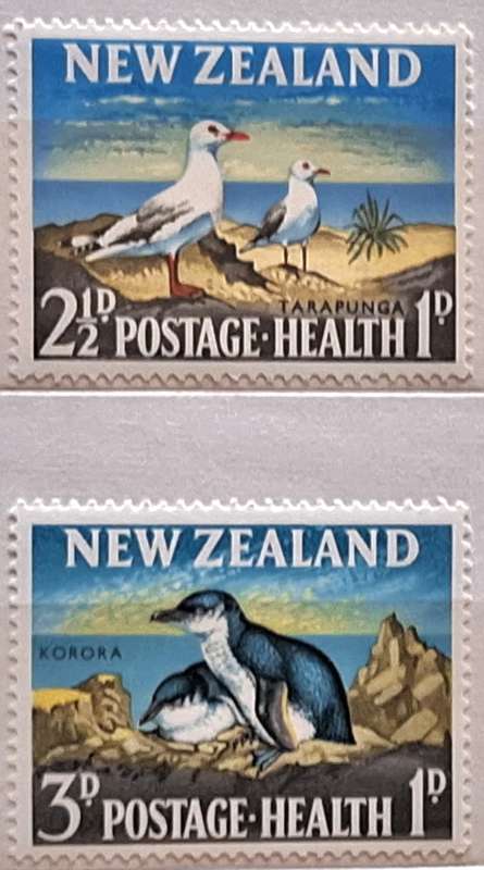 New Zealand 1964 Health Issue Birds Set of 2 Unused Hinged stamps