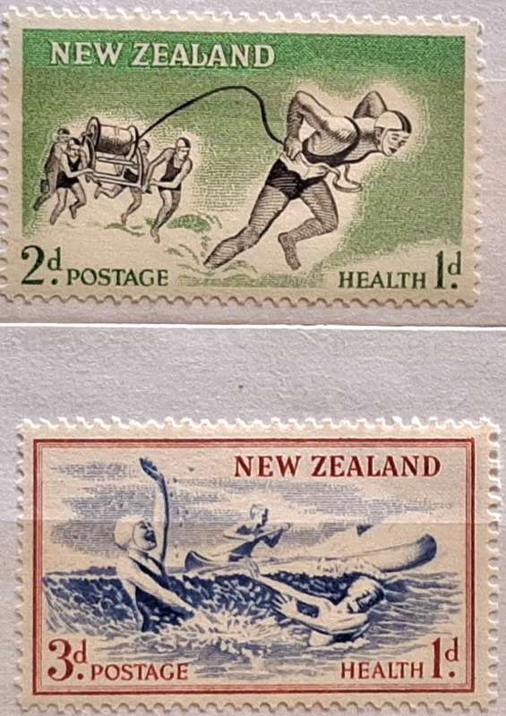 New Zealand 1957 Health Issue Set of 2 Mint stamps