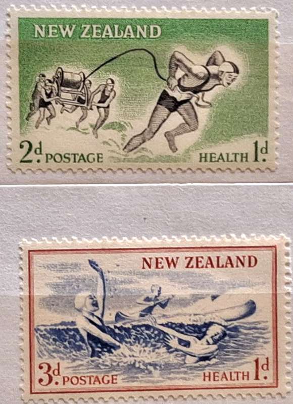 New Zealand 1957 Health Issue Set of 2 Mint stamps