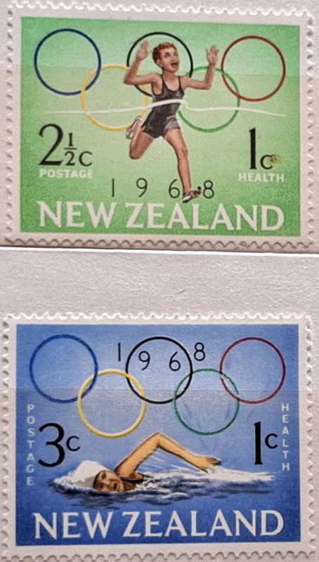 New Zealand 1968 Health Issue Set of 2 Mint stamps
