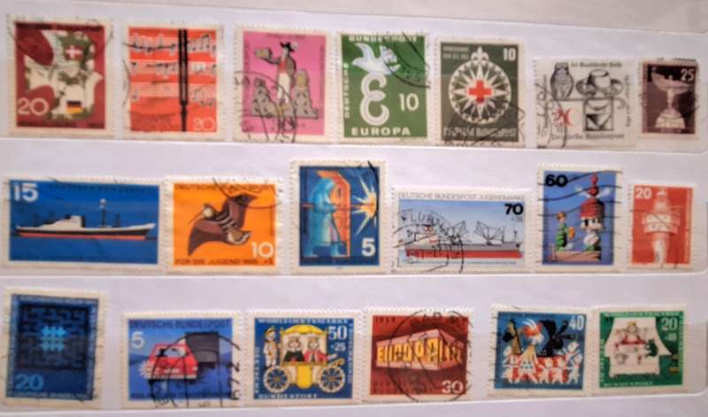 Germany Mixed Lot of 19 Used (some Hinged) stamps