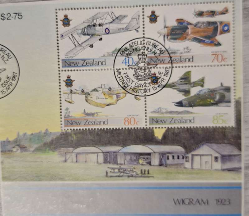 New Zealand 1987 Wigram 1923 Cancelled Miniature Sheet
