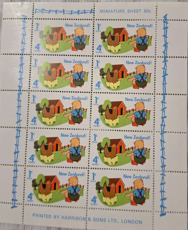 New Zealand 1975 Health Issue Mint Miniature Sheet