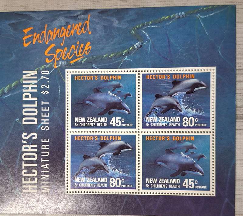 New Zealand 1991 Health Endangered Species Hector's Dolphin Mint Miniature Sheet