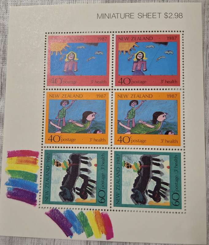 New Zealand 1987 Health Issue Mint Miniature Sheet