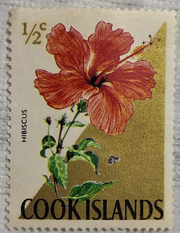 Cook Islands 1970 Flowers: Hibiscus 1 Unused Hinged stamp