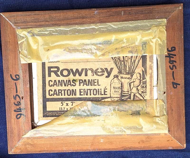 Framed Oil on Rowley Canvas Panel of Cottage by E J Rogoff