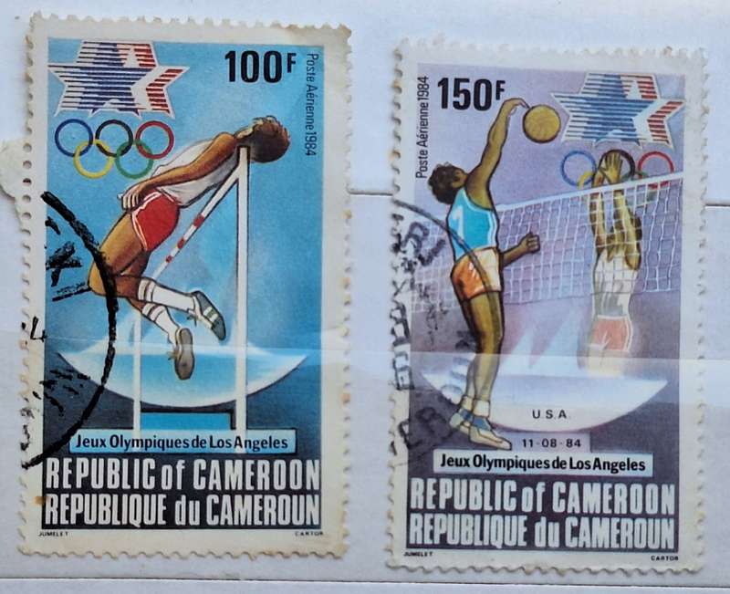 Cameroon 1984 Los Angeles Olympics 2 Used stamps